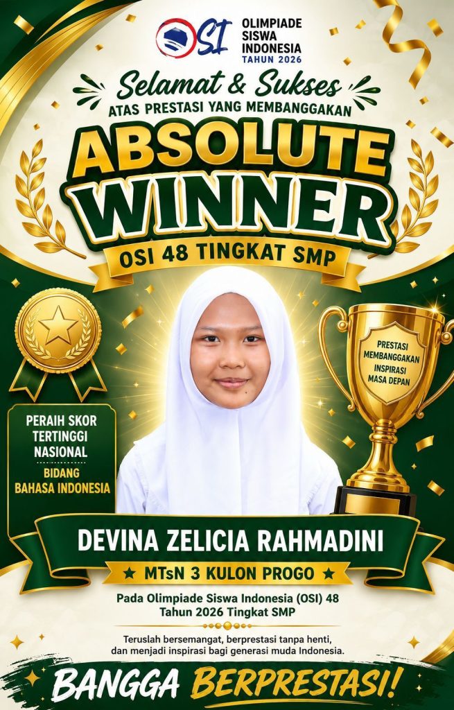 Devina Zelicia Rahmadini Sabet Gelar Absolute Winner Bidang Bahasa Indonesia pada OSI 48