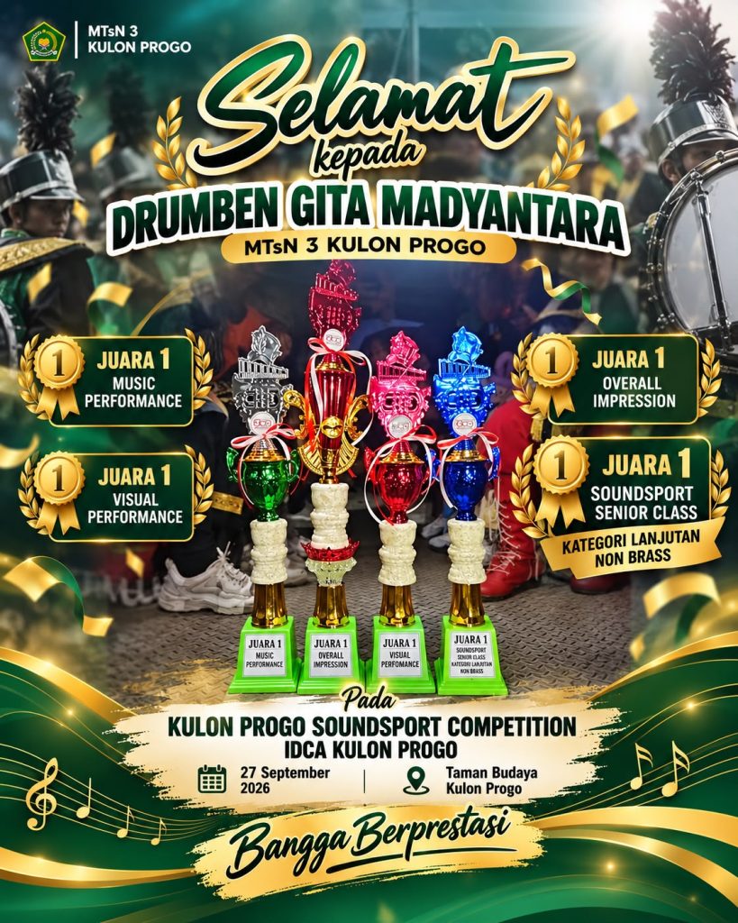 Drumben Gita Madyantara Raih Juara 1 Kulon Progo Soundsport Competition 2026